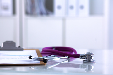 clipboard and stethescope